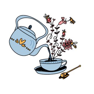 Digital Illustration "Buy Me Some Tea" by North Delta
